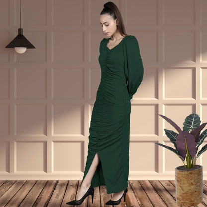 Women’s Spandex Ruched Bodycon Dress