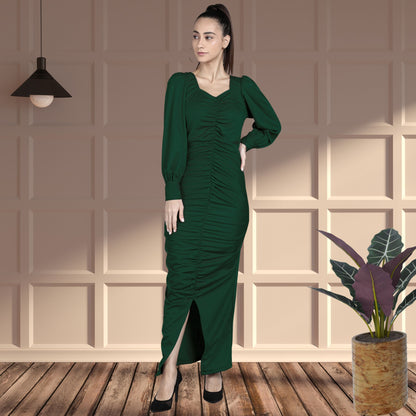 Women’s Spandex Ruched Bodycon Dress