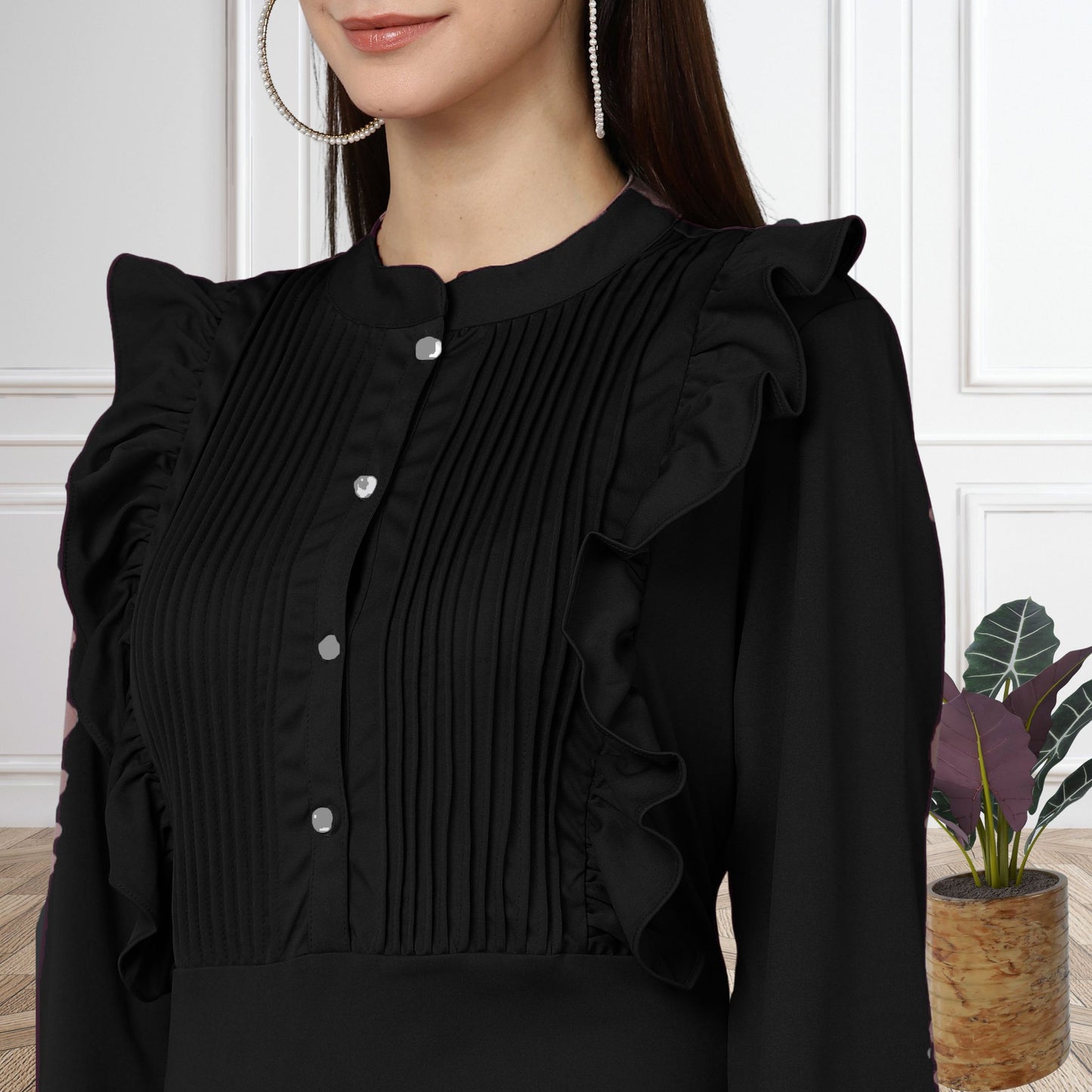 Women’s Spandex Frilled Dress