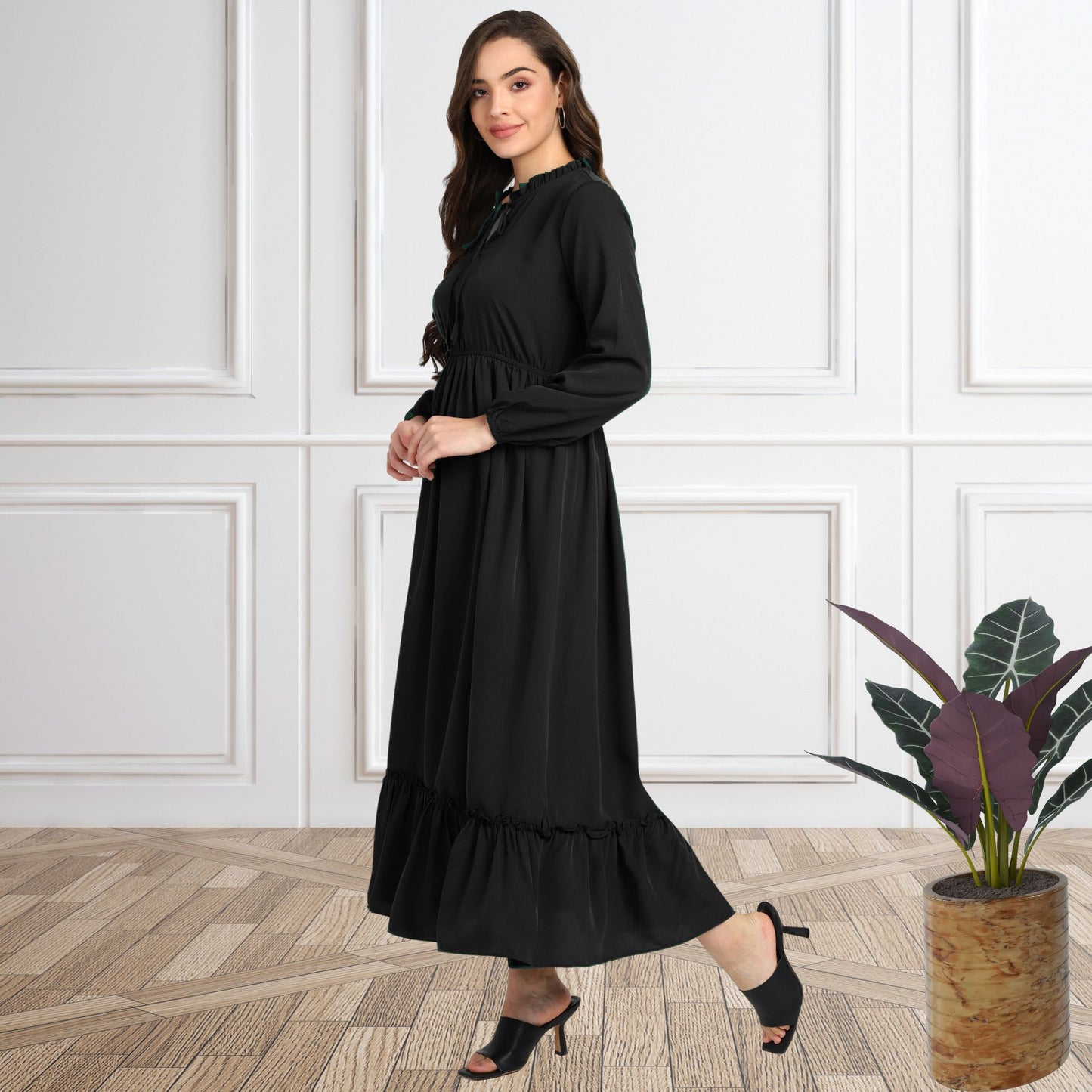 Women’s Fit & Flare Spandex Maxi Dress