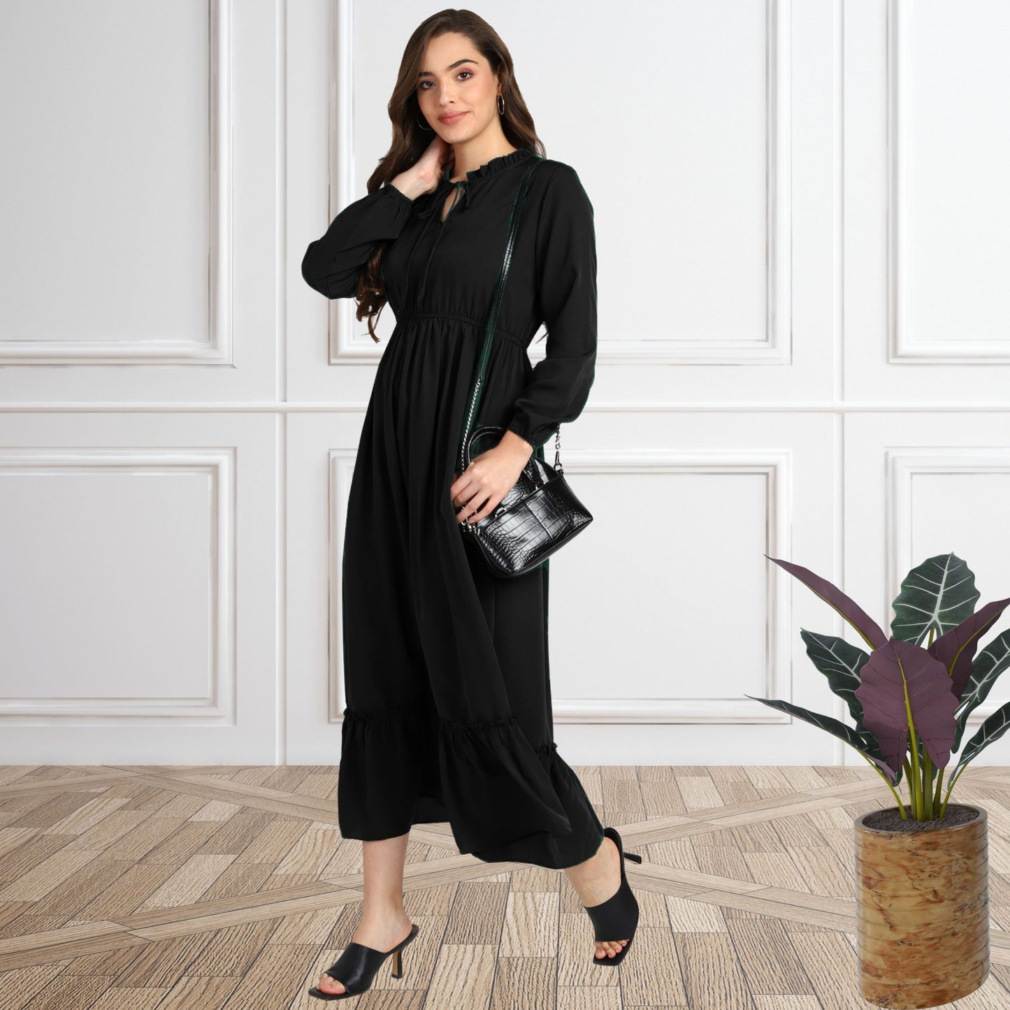 Women’s Fit & Flare Spandex Maxi Dress