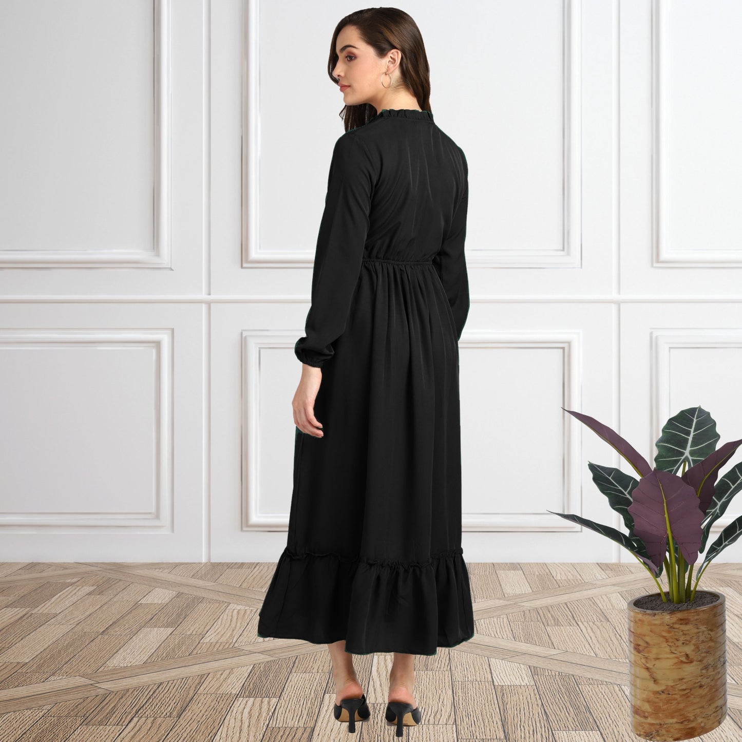Women’s Fit & Flare Spandex Maxi Dress