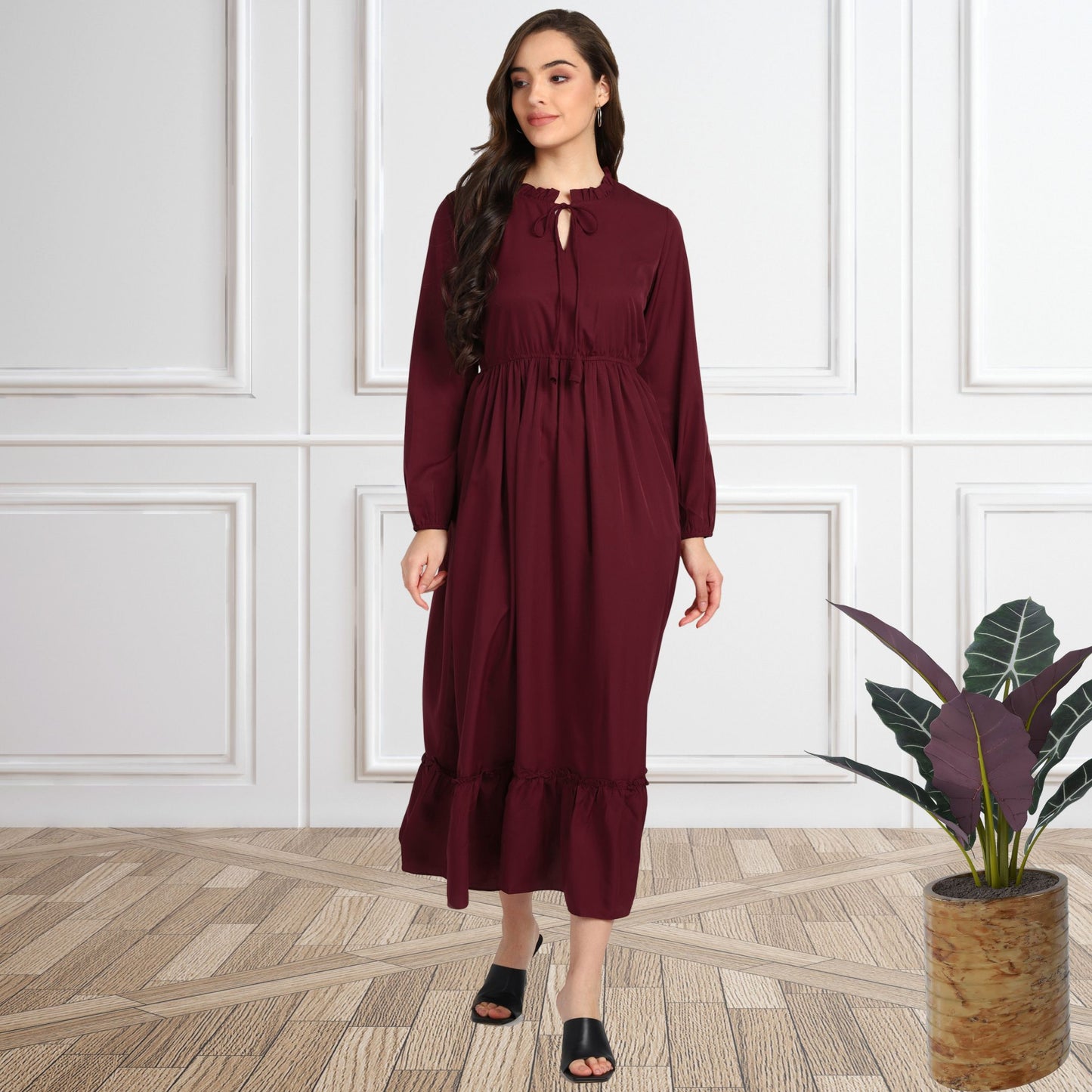Women’s Fit & Flare Spandex Maxi Dress