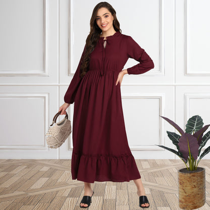 Women’s Fit & Flare Spandex Maxi Dress