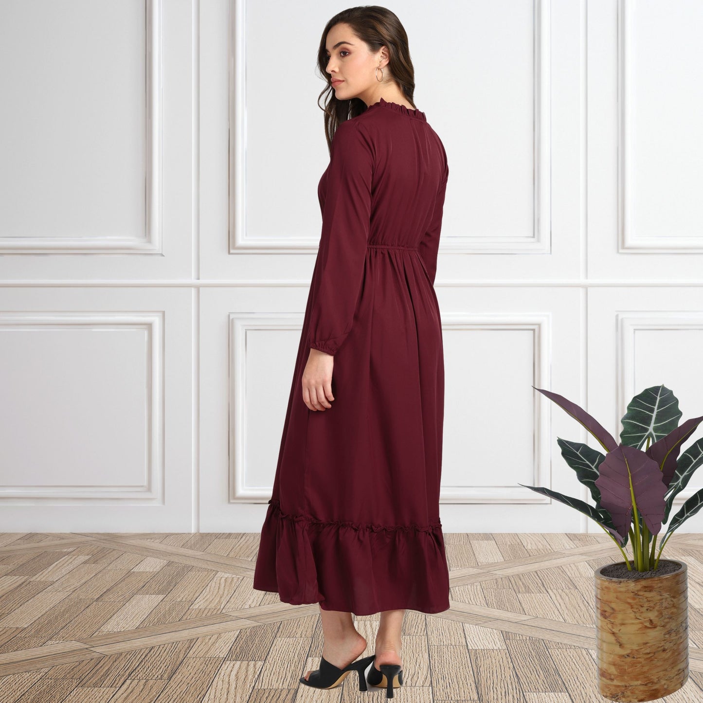 Women’s Fit & Flare Spandex Maxi Dress