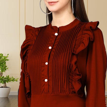 Women’s Spandex Frilled Dress