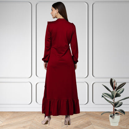 Women’s Spandex Frilled Dress