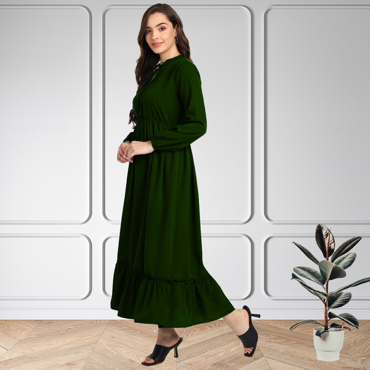 Women’s Fit & Flare Spandex Maxi Dress