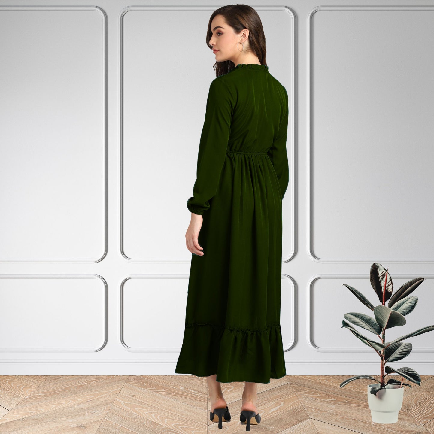 Women’s Fit & Flare Spandex Maxi Dress