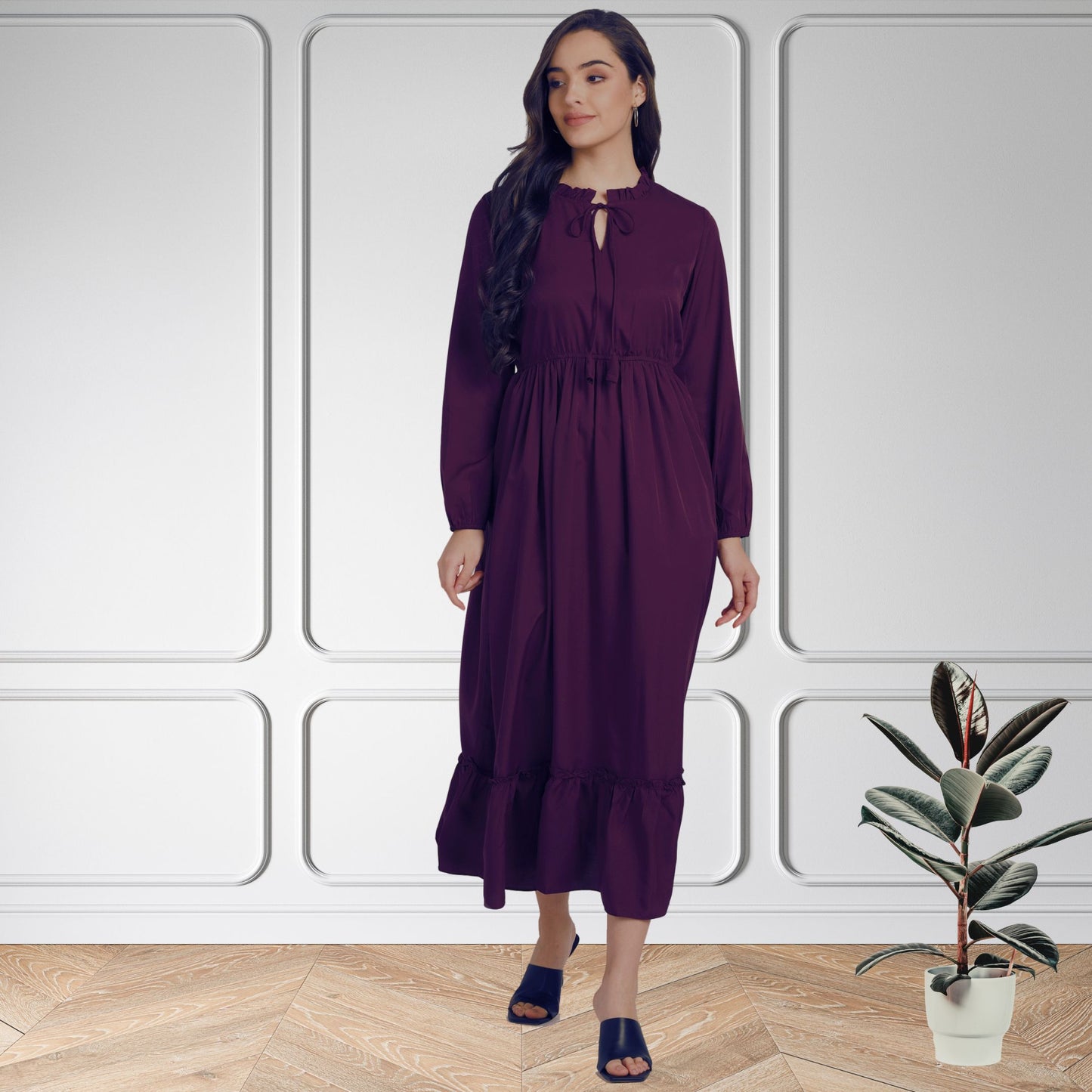 Women’s Fit & Flare Spandex Maxi Dress