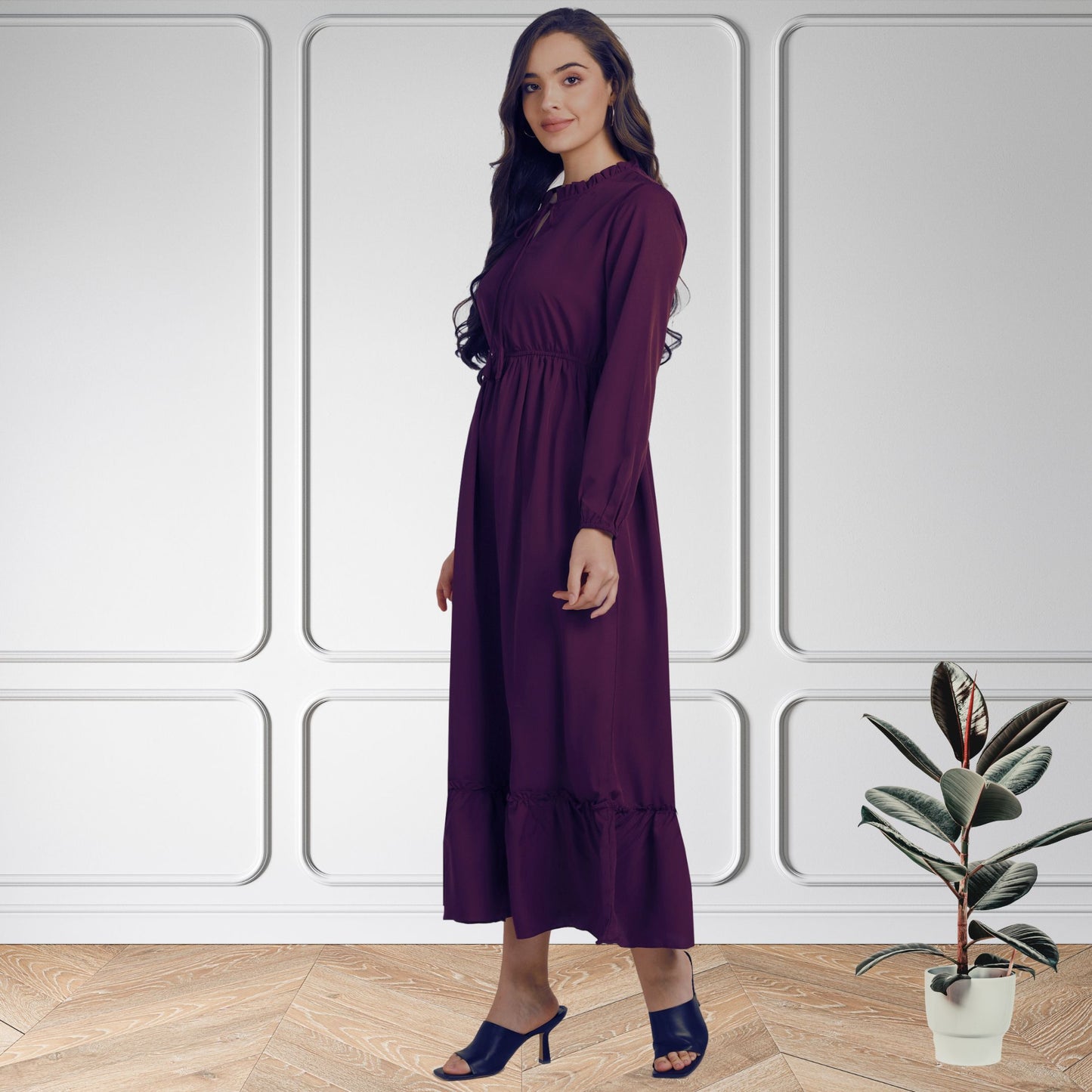 Women’s Fit & Flare Spandex Maxi Dress
