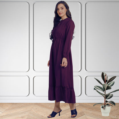 Women’s Fit & Flare Spandex Maxi Dress