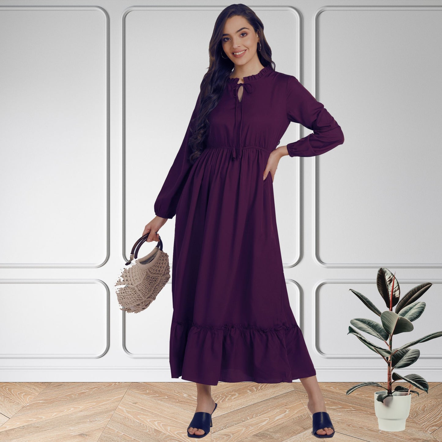 Women’s Fit & Flare Spandex Maxi Dress