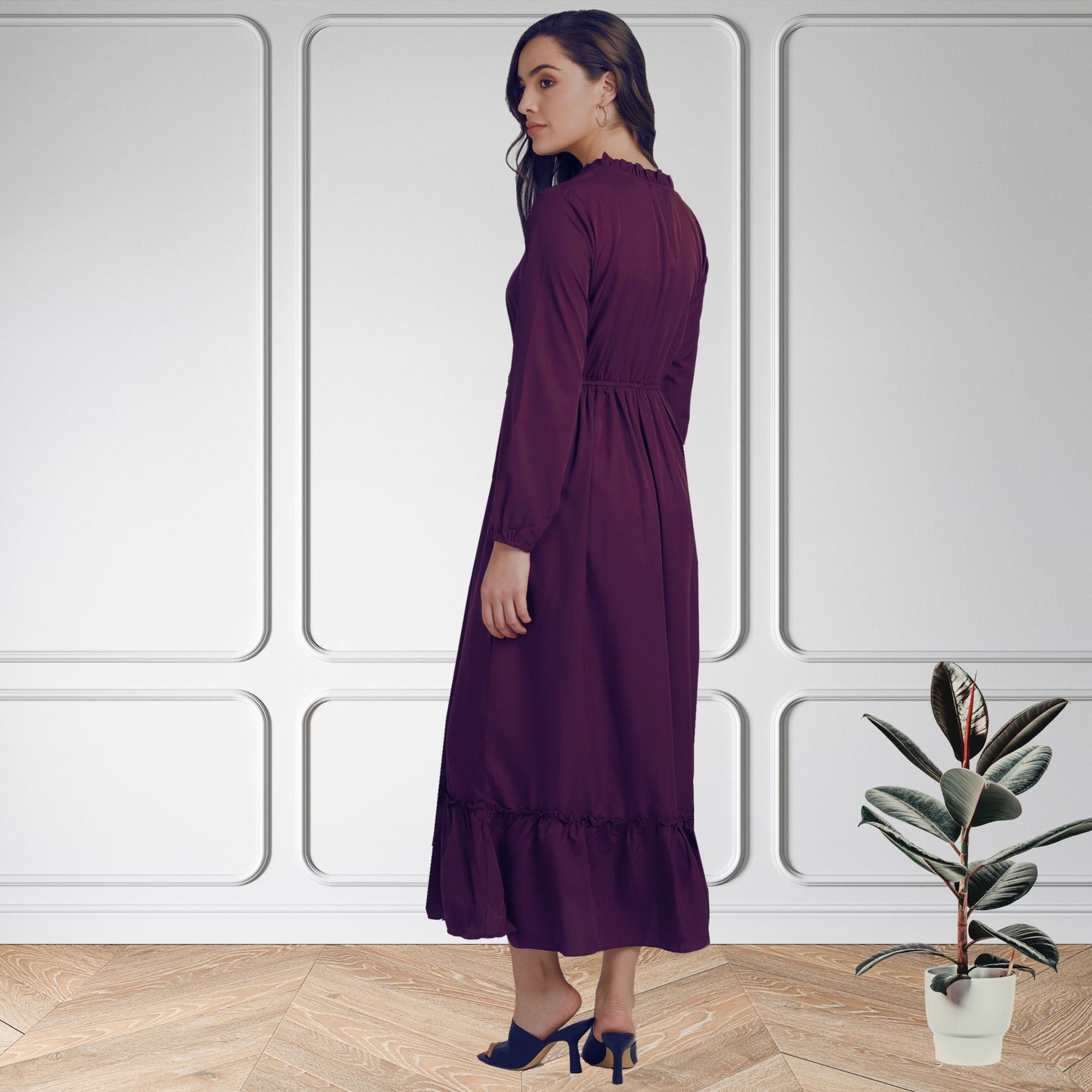 Women’s Fit & Flare Spandex Maxi Dress