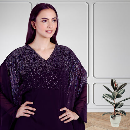Premium Sequins Motifs Embellished Kaftan Style Top with Coordinated Pants