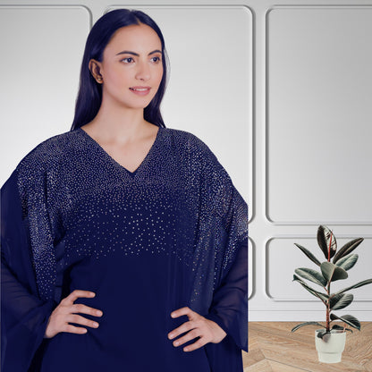 Premium Sequins Motifs Kaftan Style Top with Coordinated Pants