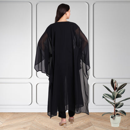Premium Sequins Motif Kaftan Style Top with Coordinated Pants