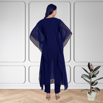 Women's Sequin Motif Embellished Georgette Kaftan Set