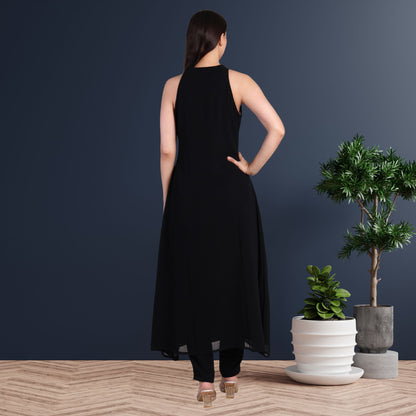 Elegant Sequins Embellished Tunic with Matching Pants for Women