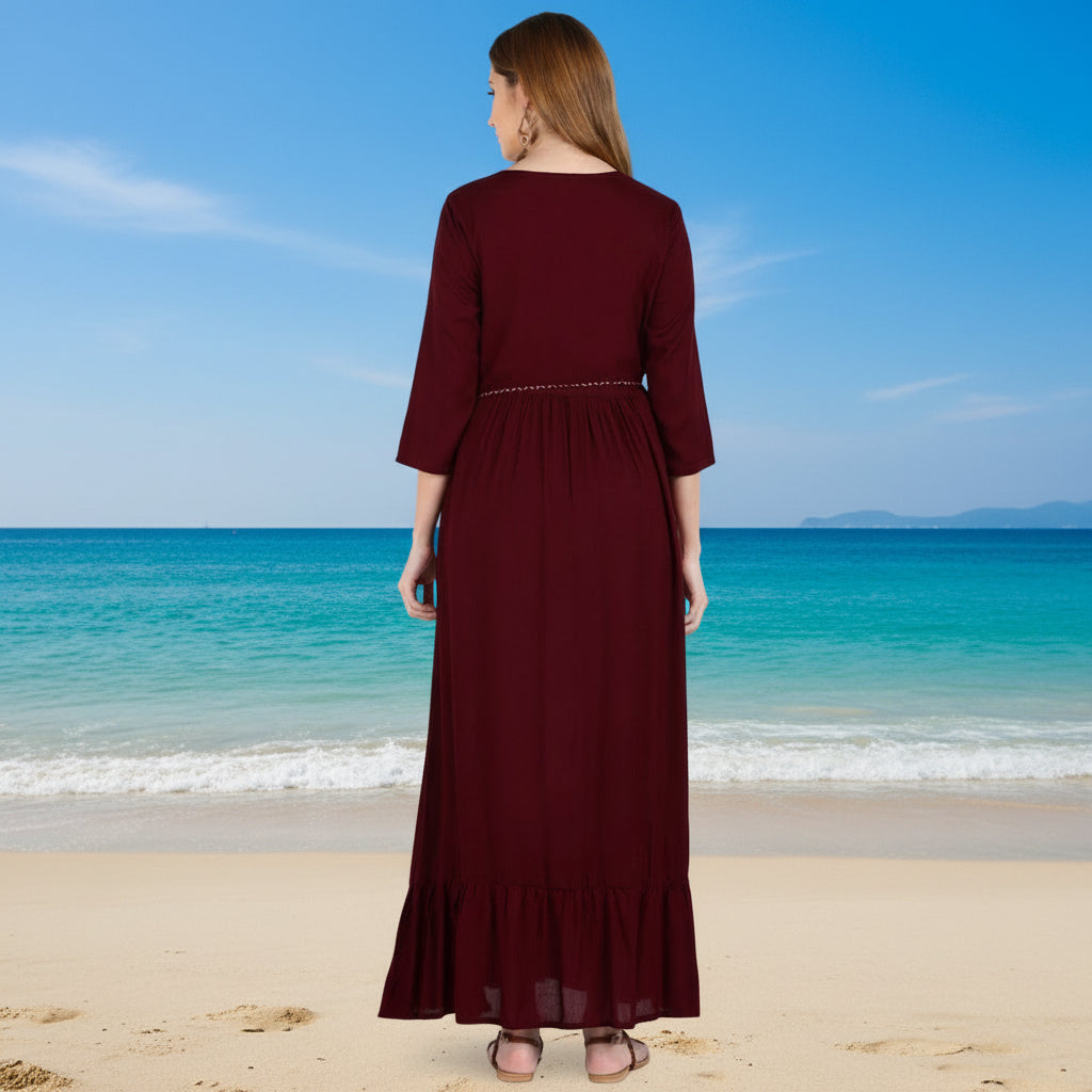 ✨ Embroidered Rayon Resortwear Tunic