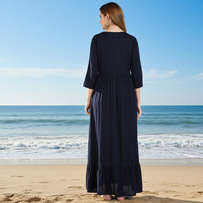 ✨ Embroidered Rayon Resortwear Tunic