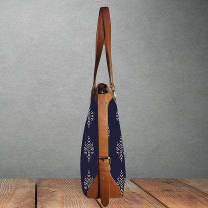 ETHNIC SMALL PAISLEY PRINT OFFICE TOTE BAG