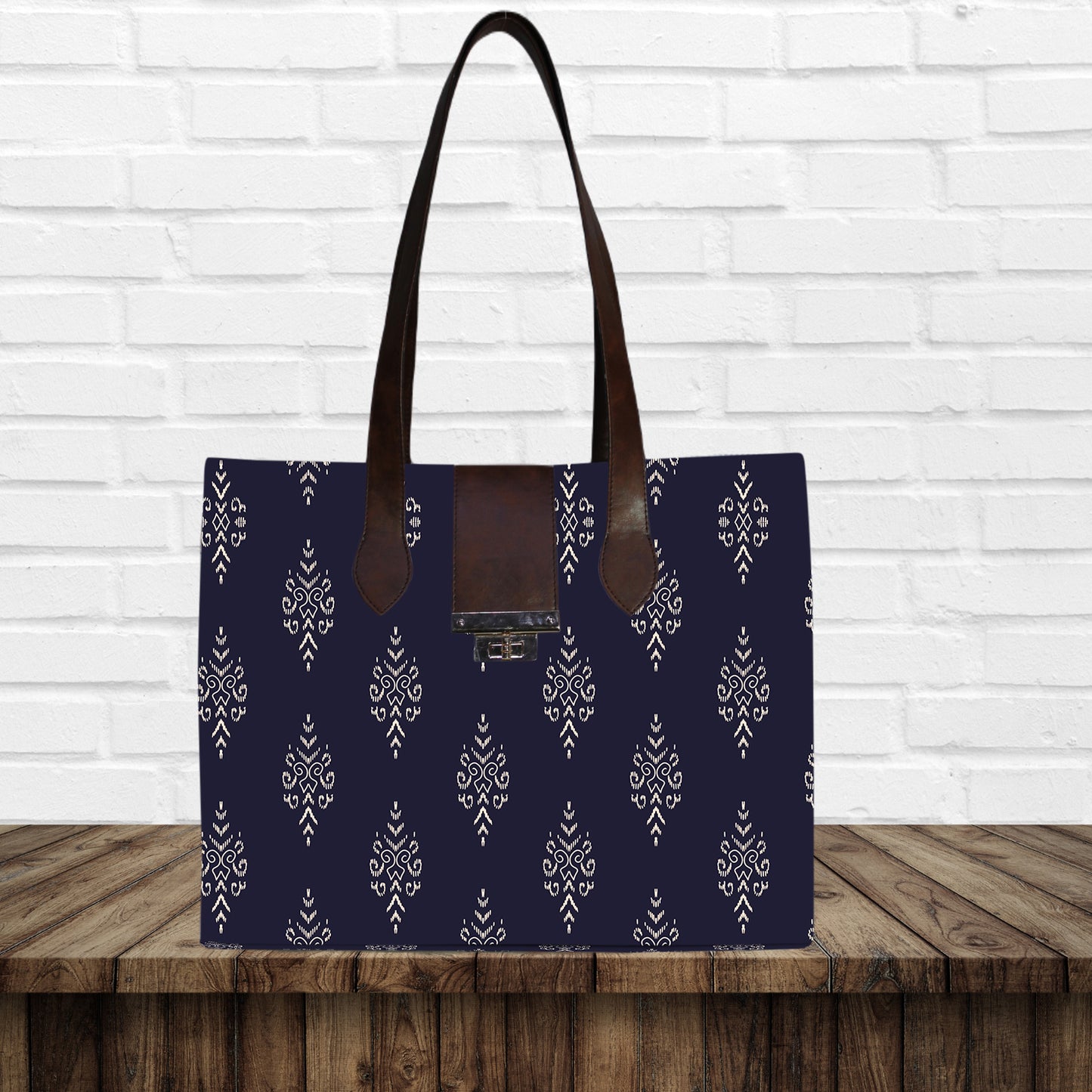 Paisley Print Canvas Tote Bag