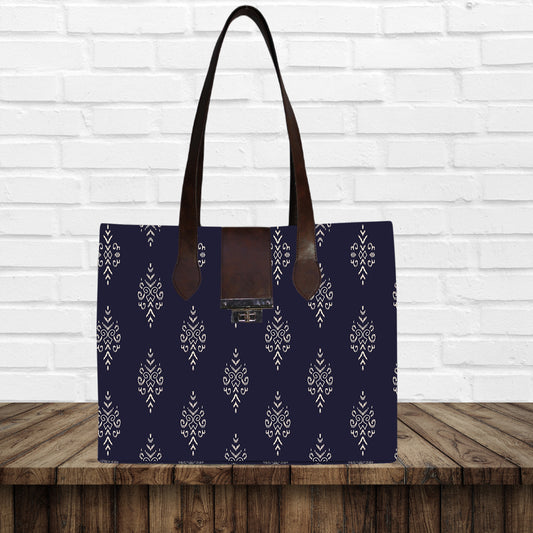 Paisley Print Canvas Tote Bag