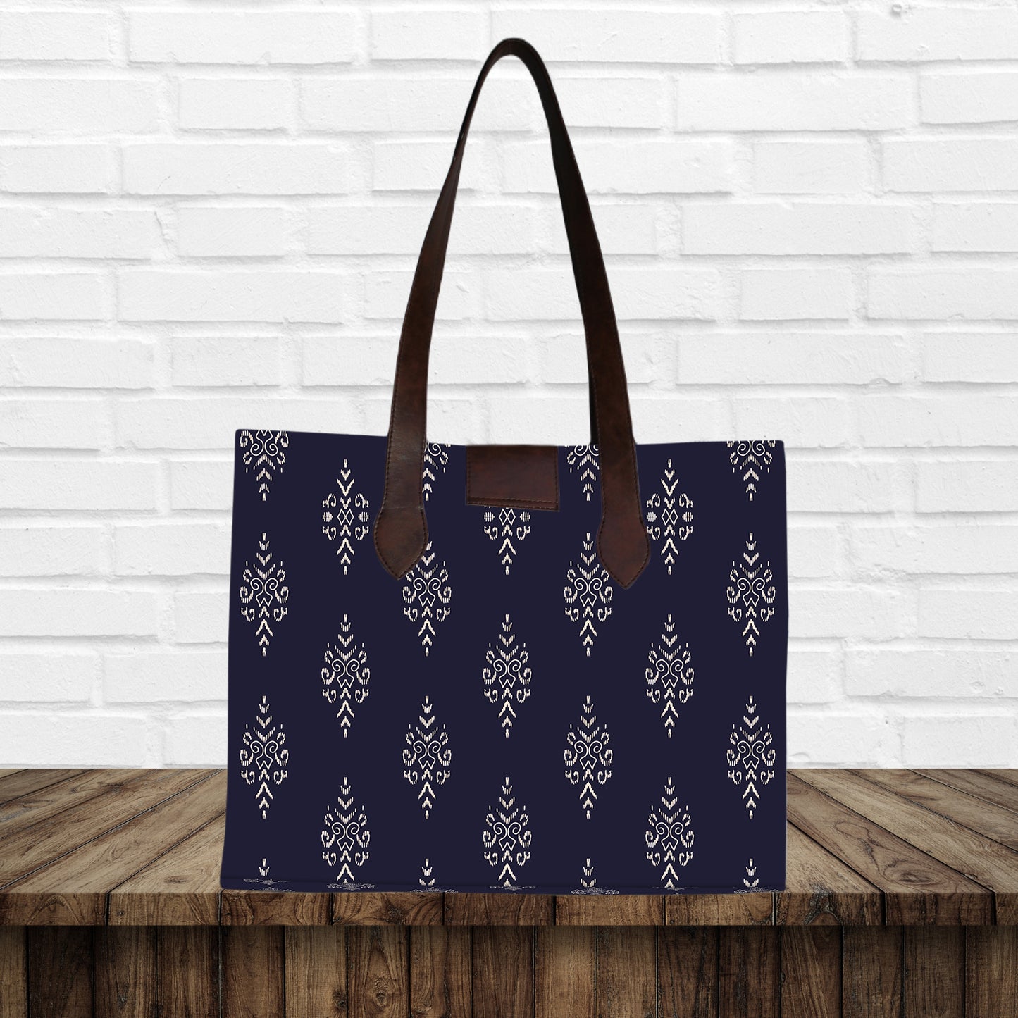 Paisley Print Canvas Tote Bag