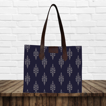 Paisley Print Canvas Tote Bag
