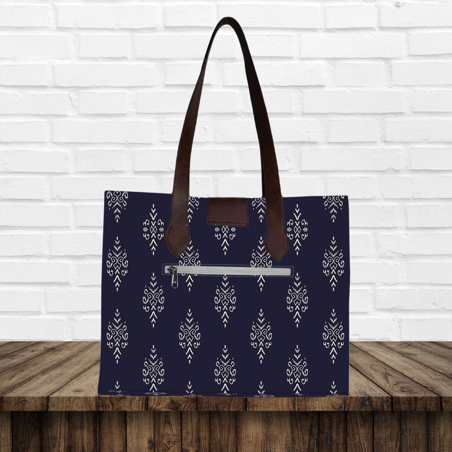 Paisley Print Canvas Tote Bag