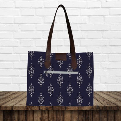 Paisley Print Canvas Tote Bag