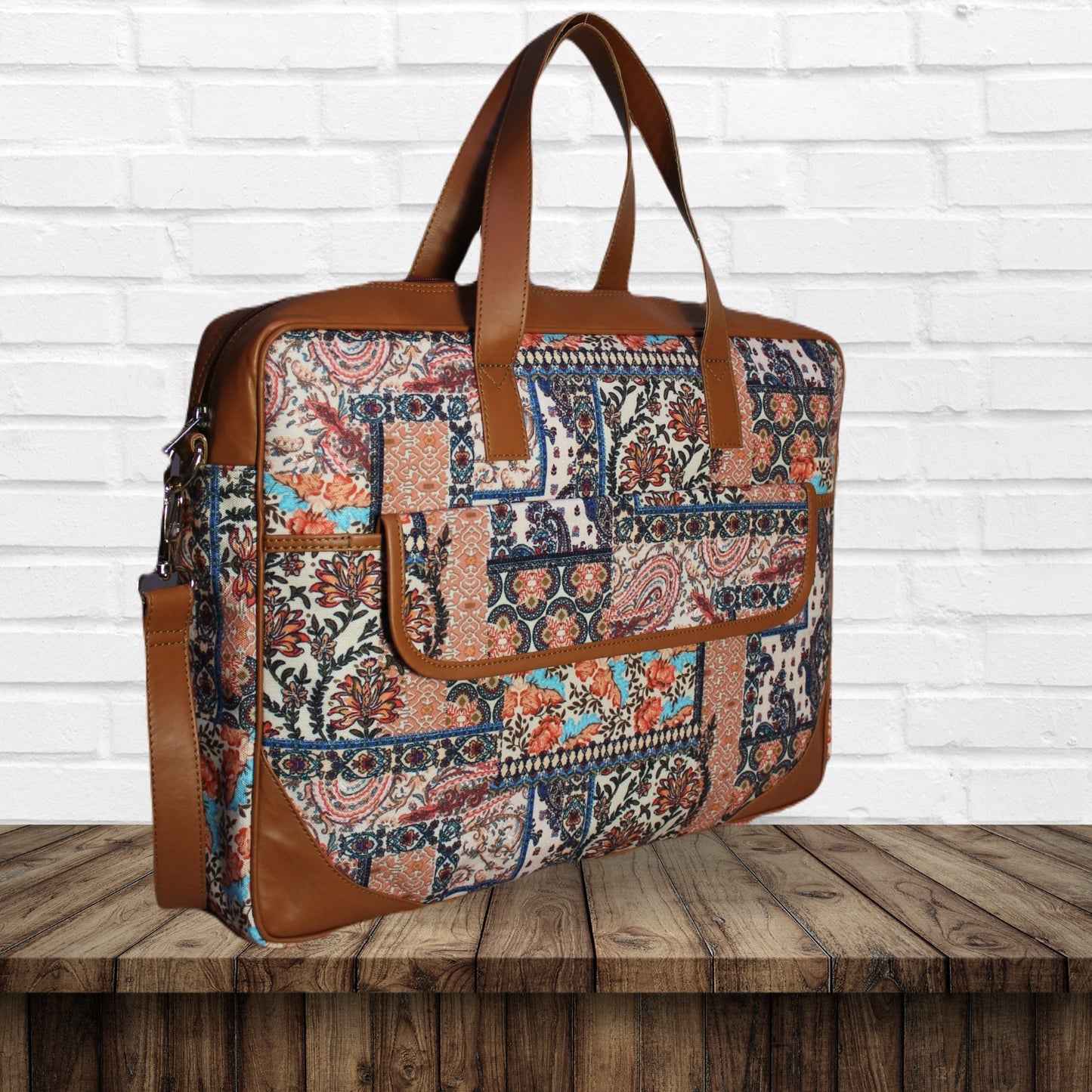 Boho Ethnic Motifs Patchwork Print Laptop Bag