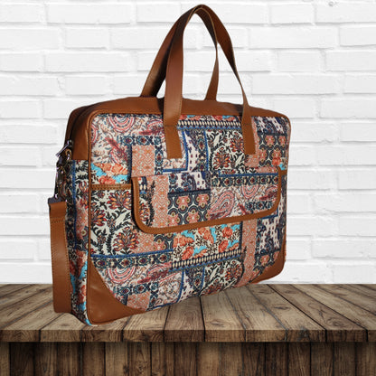 Boho Ethnic Motifs Patchwork Print Laptop Bag
