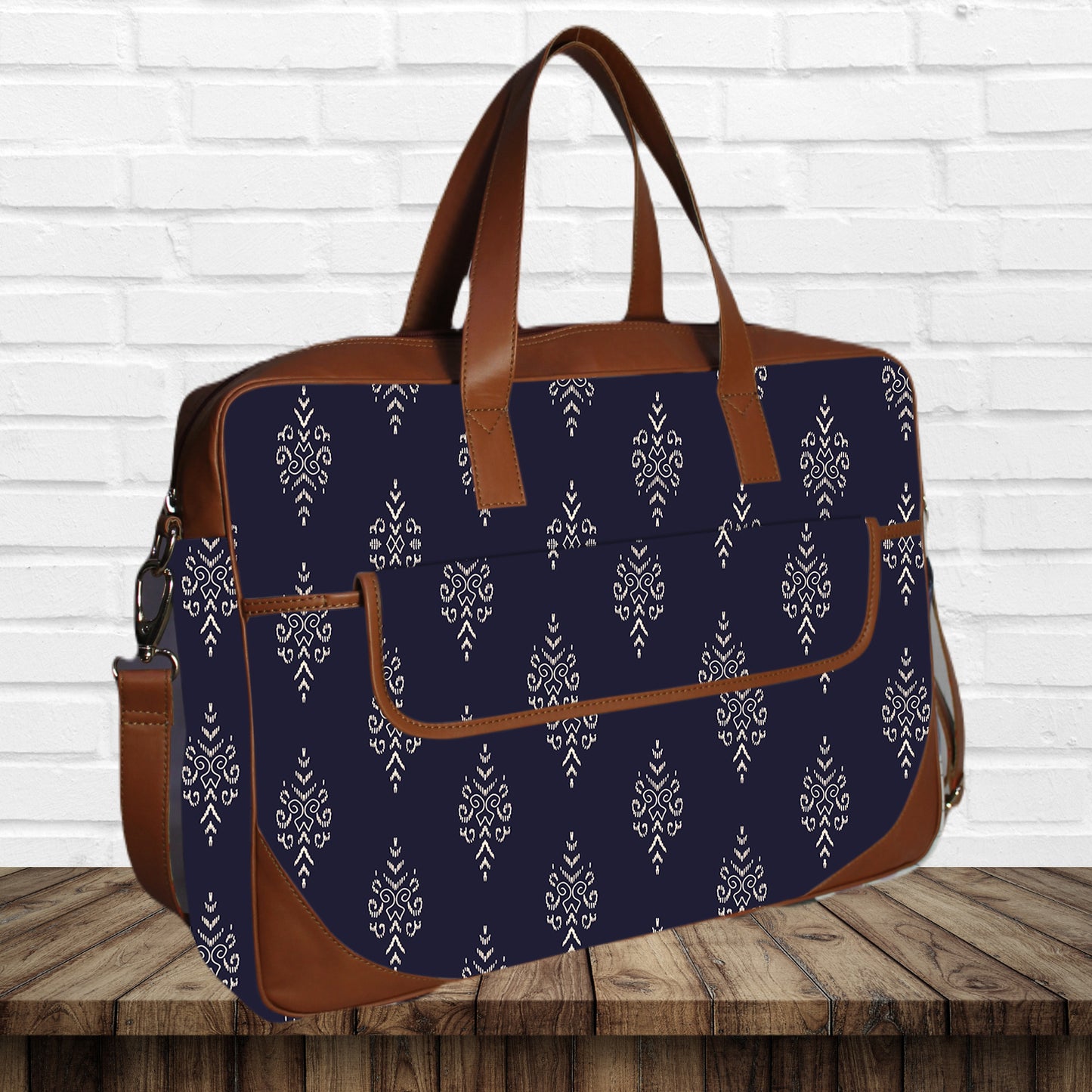 Blue Small Paisley Print Laptop Bag