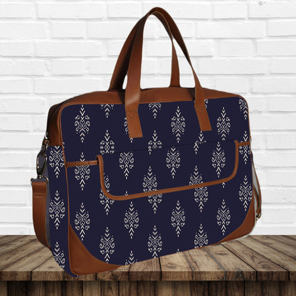 Blue Small Paisley Print Laptop Bag