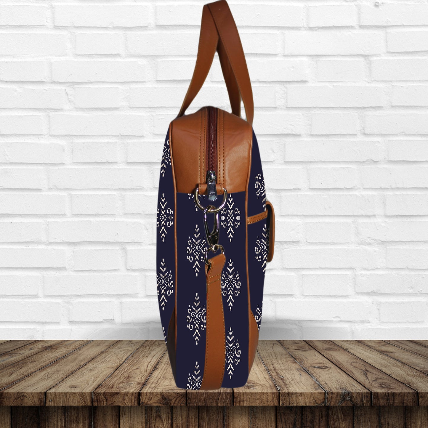 Blue Small Paisley Print Laptop Bag
