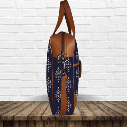Blue Small Paisley Print Laptop Bag