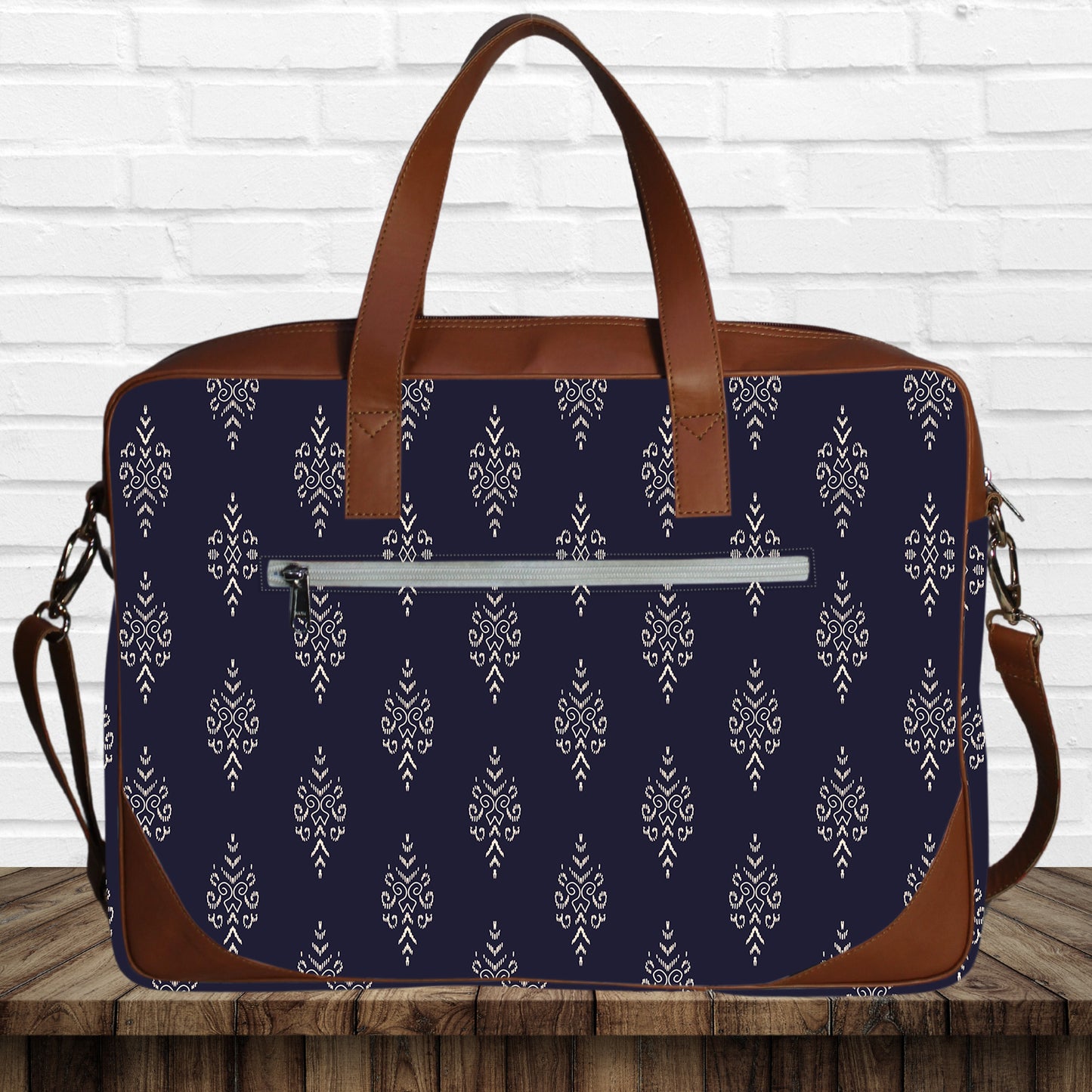Blue Small Paisley Print Laptop Bag