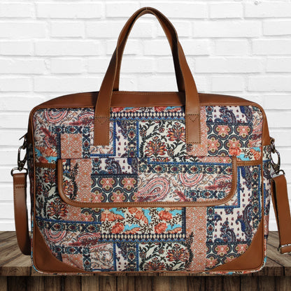 Boho Ethnic Motifs Patchwork Print Laptop Bag