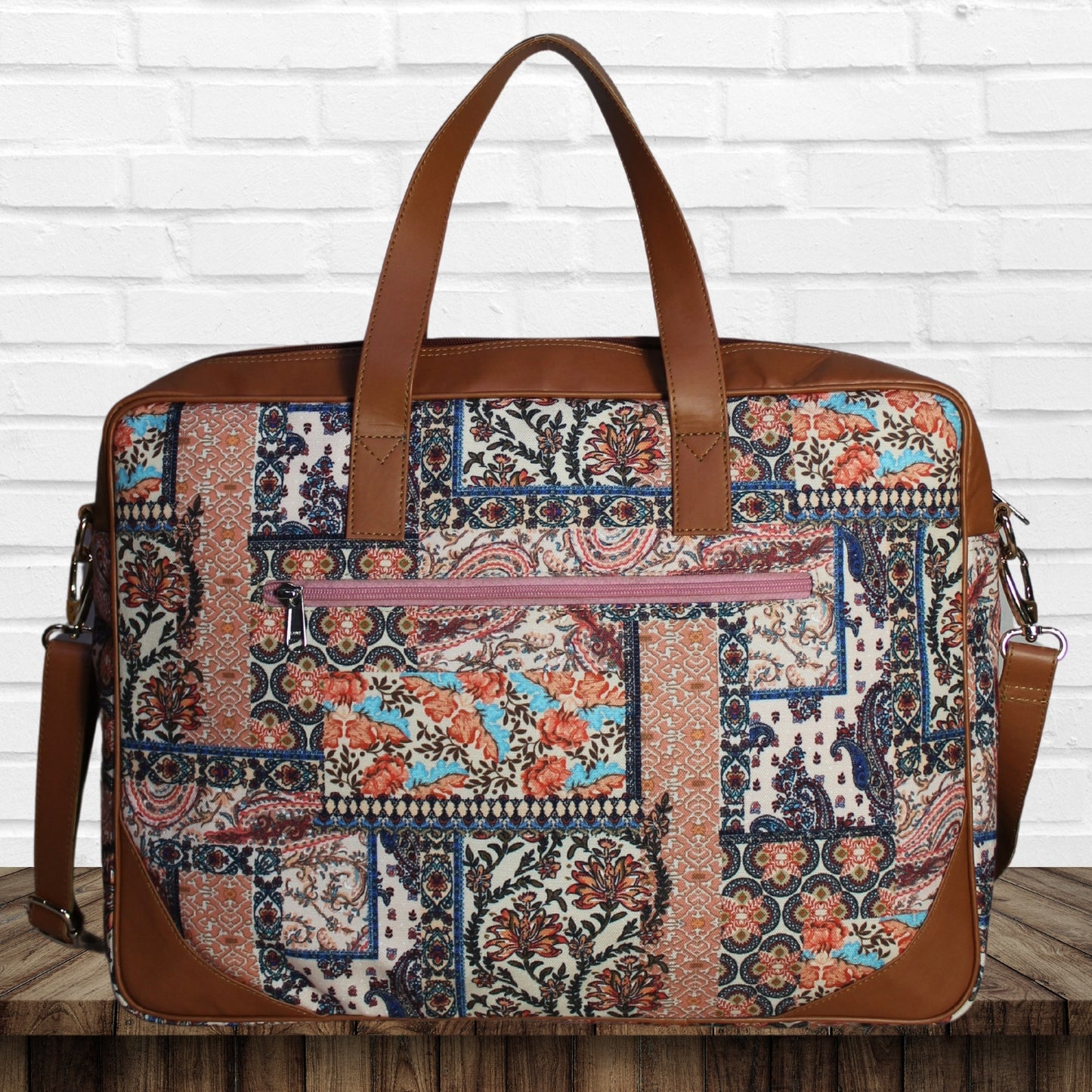 Boho Ethnic Motifs Patchwork Print Laptop Bag