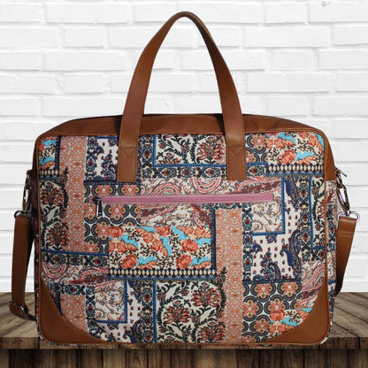 Boho Ethnic Motifs Patchwork Print Laptop Bag