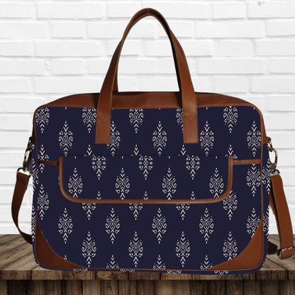Blue Small Paisley Print Laptop Bag