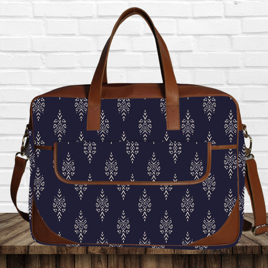 Blue Small Paisley Print Laptop Bag