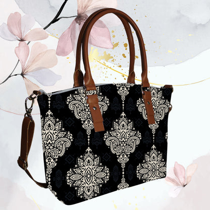Ogee with Paisley Floral Print Canvas Tote Bag