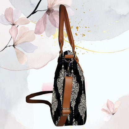Ogee with Paisley Floral Print Canvas Tote Bag