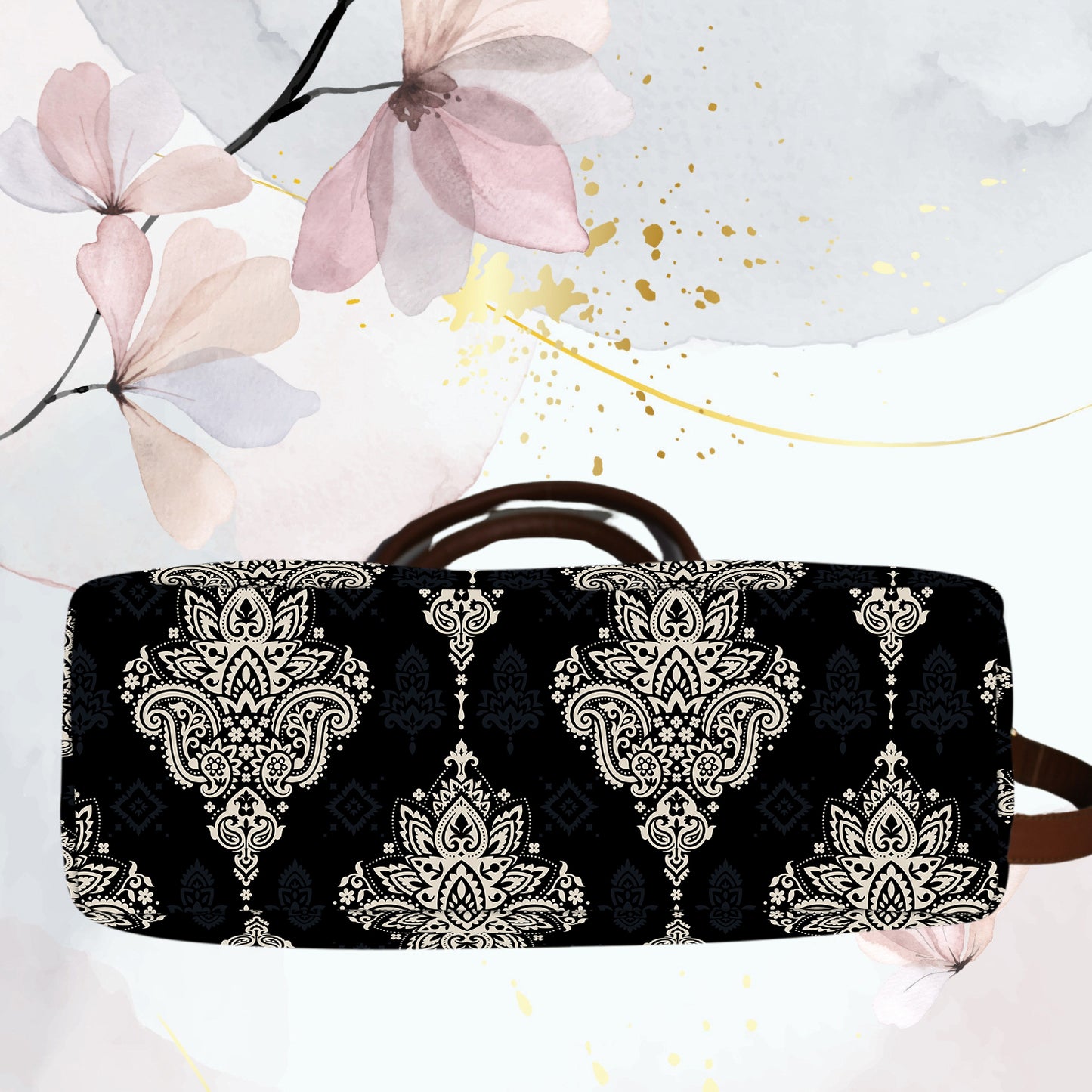 Ogee with Paisley Floral Print Canvas Tote Bag