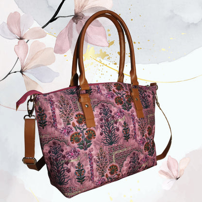 Jaipuri Ethnic Floral Print Tote Bag