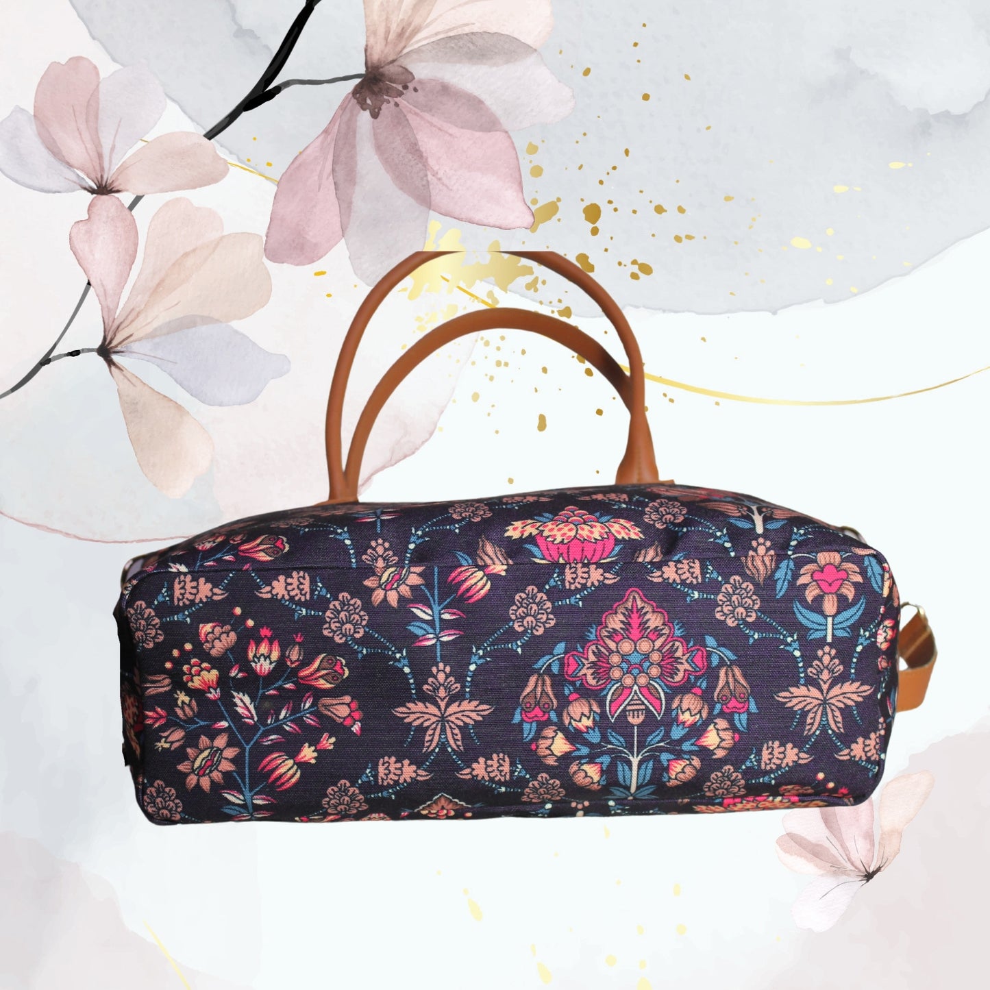 Ethnic Floral Paisley Print canvas Tote Bag