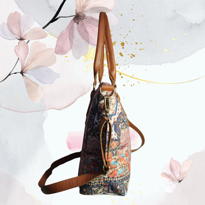 Paisley Patchwork Print Tote Bag